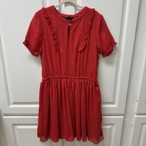 Tommy Hilfiger Girls Red Dress Size Large 12
